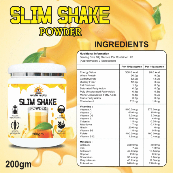 Slim Shake | Weight Loss Powder | Sarvshakti Ayurveda - Image 3